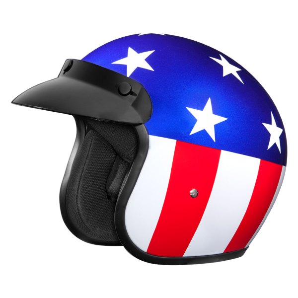 Daytona Helmets® - Cruiser Captain America Open Face Helmet