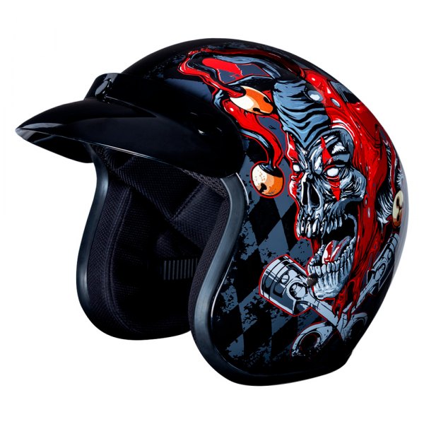 Daytona Helmets Motorcycle Open Face Helmet Cruiser Dull Black XL 