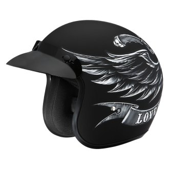 Viper RS  Open Face Helmet Scooter black  Inner Sun Visor Vespa lambretta