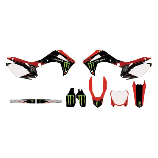  D'cor Visuals® - Monster Energy Style Red Complete Graphic Kit
