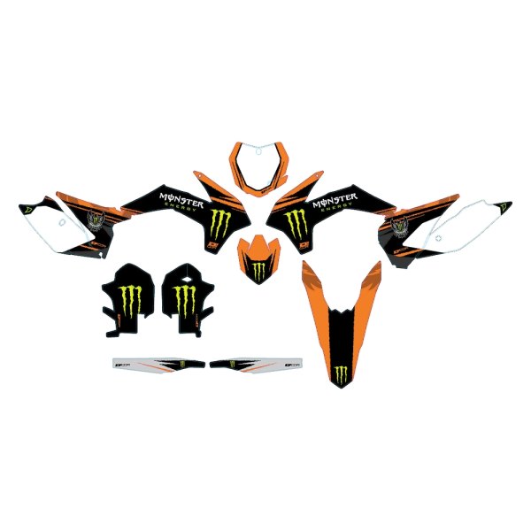  D'cor Visuals® - Monster Energy Style Orange Complete Graphic Kit