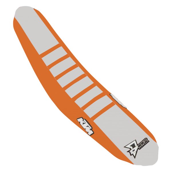 D'cor Visuals® - Factory Reinforced Orange/White with Orange Ribs Seat Cover