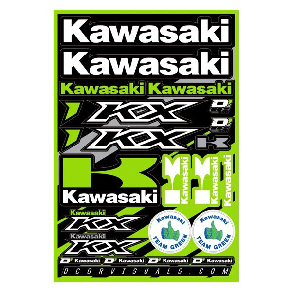 D'cor Visuals® - Kawasaki KXF Style Decal Sheet
