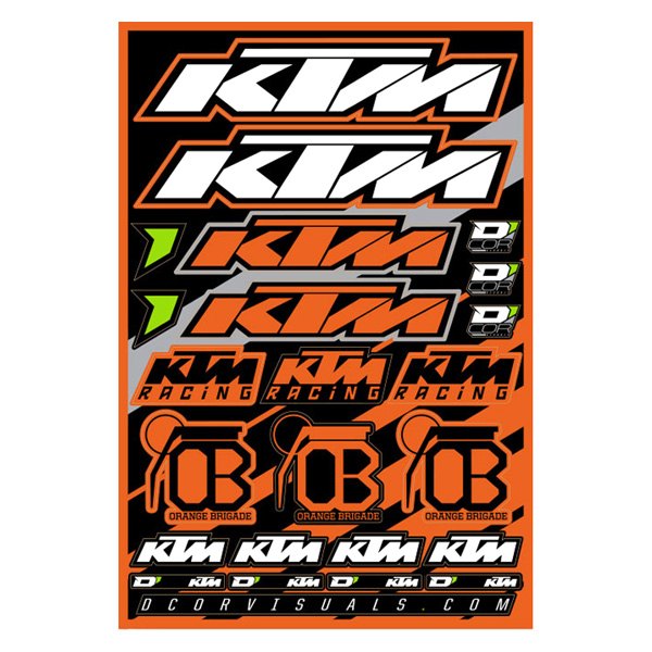 D'cor Visuals® - KTM Style Decal Sheet