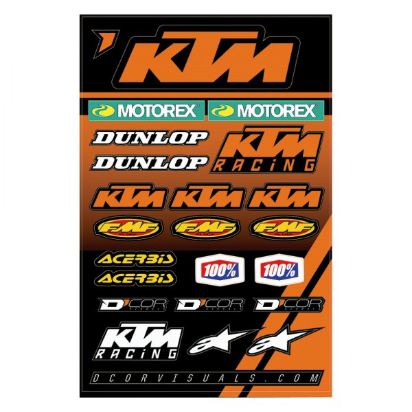 D'cor Visuals® - KTM Racing Style Decal Sheet