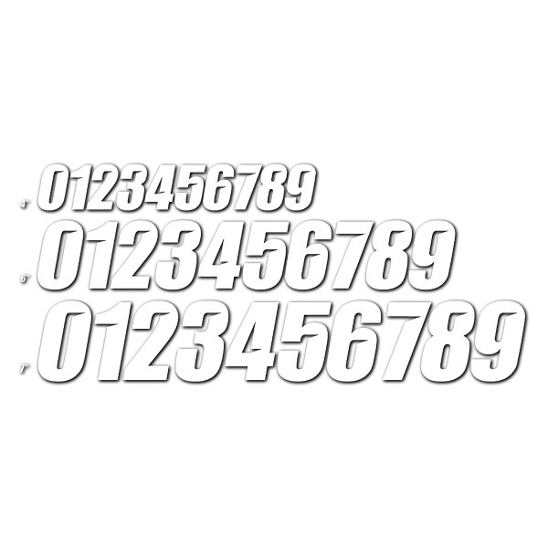 D'cor Visuals® - Slash Series White Numbers "4"