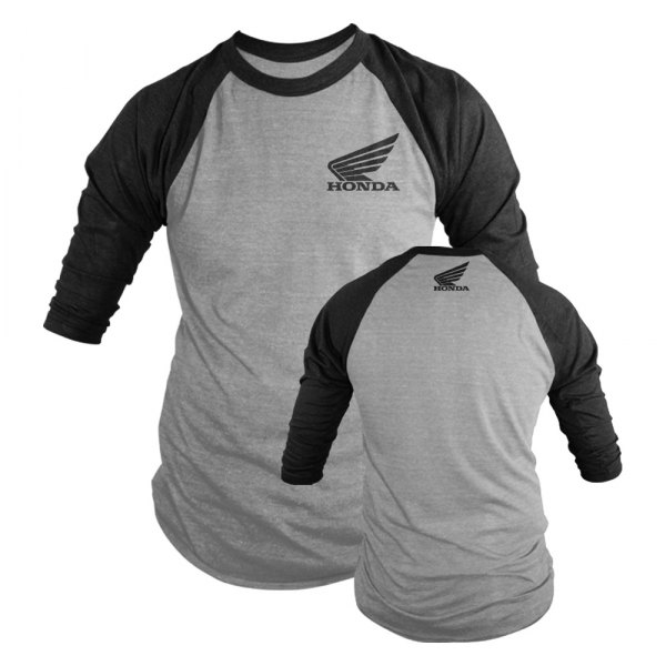 D'cor Visuals® - OEM Honda Men's Long Sleeve T-Shirt (Large, Black/Gray)