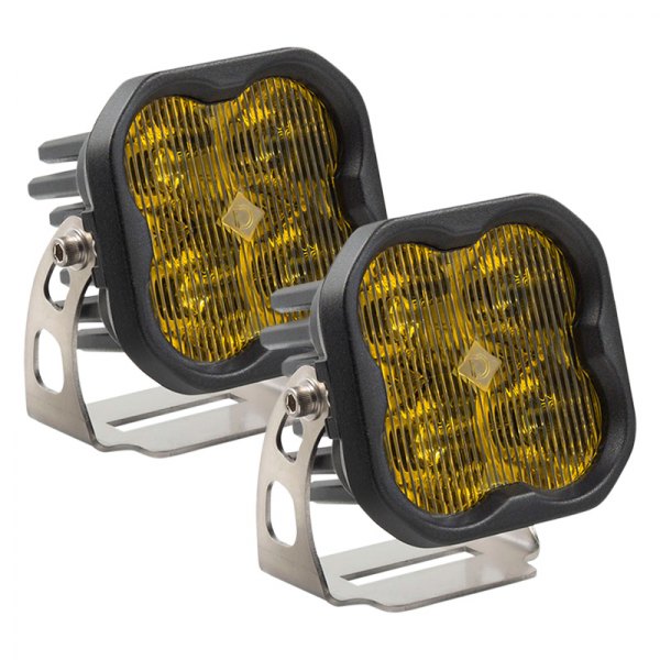 Diode Dynamics® - Stage Sport Series Standard 3" 2x14.5W Square Fog Beam Yellow LED Lights