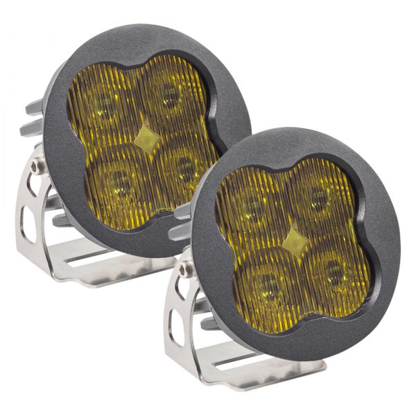 Diode Dynamics® - Stage Pro Series SAE 3" 2x36W Round Fog Beam Yellow LED Lights