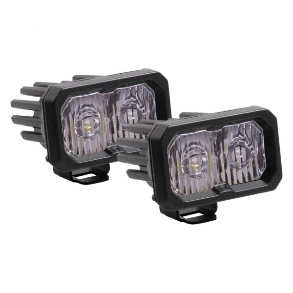 Diode Dynamics® - Stage Pro Standard Series 2" 2x25.6W Driving Beam LED Lights, With White Backlight
