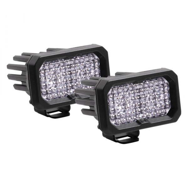 Diode Dynamics® - Stage Pro Standard Series 2" 2x25.6W Flood Beam LED Lights, With Red Backlight
