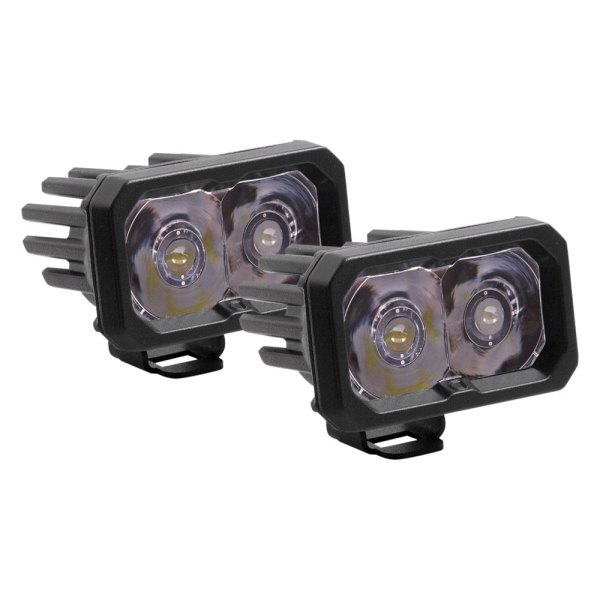 Diode Dynamics® - Stage Pro Standard Series 2" 2x25.6W Spot Beam LED Lights, With White Backlight