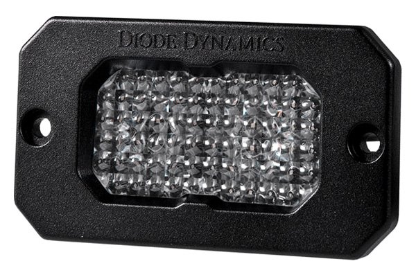 Diode Dynamics® - Stage Sport Standard Series Flush Mount 2" 7.7W Flood Beam LED Light, With Amber Backlight, Front View