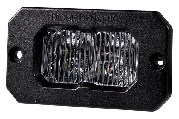 Diode Dynamics® - Stage Pro Standard Series Flush Mount 2" 25.6W Fog Beam LED Light, With White Backlight, Front View
