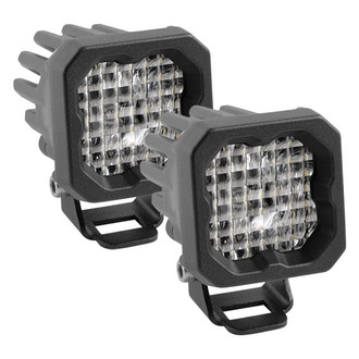 Diode Dynamics® - Stage Series C1 Sport Standard 2" 2x12.8W Square Wide Beam LED Light, With Red Backlight