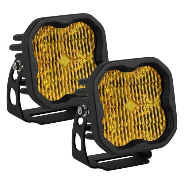 Diode Dynamics® - Stage Max Series Standard SAE 3" 2x38.5W Fog Beam Yellow LED Lights