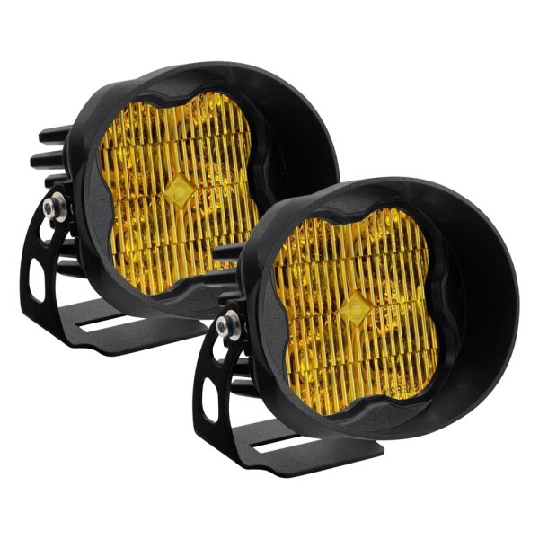 Diode Dynamics® - Stage Max Series Angled SAE 3" 2x38.5W Fog Beam Yellow LED Lights