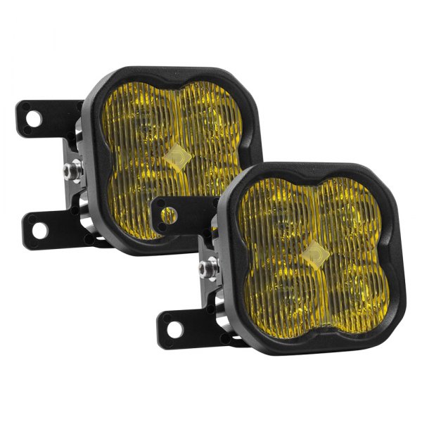 Diode Dynamics® - Fog Light Location Stage Max Series Type AS SAE 3" 2x38.5W Fog Beam Yellow LED Lights