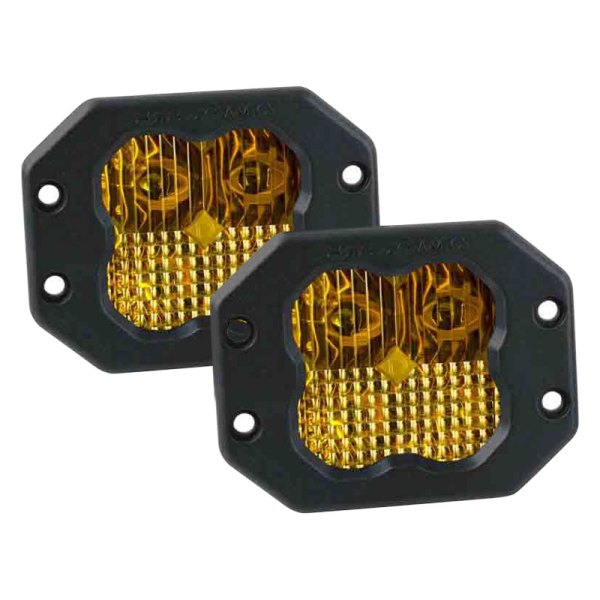 Diode Dynamics® - Stage Pro Series Flush Mount 3" 2x36W Combo Beam Yellow LED Lights