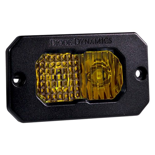 Diode Dynamics® - Stage Sport Series Flush Mount 2" 7.7W Combo Beam Yellow LED Light, With Amber Backlight