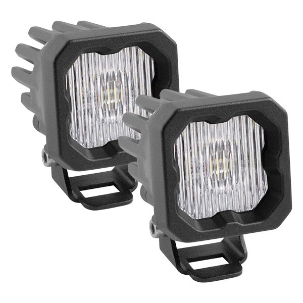 Diode Dynamics® - Stage Series C1 Standard SAE/DOT 2" 2x20W Square Fog Beam LED Lights, With White Backlight