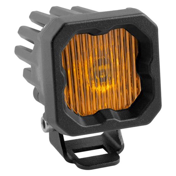 Diode Dynamics® - Stage Series C1 Standard SAE/DOT 2" 20W Square Fog Beam Yellow LED Light, With Amber Backlight
