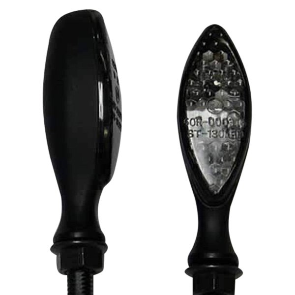 DMP® - Black Oval LED Turn Signal Lights with Smoke Lenses