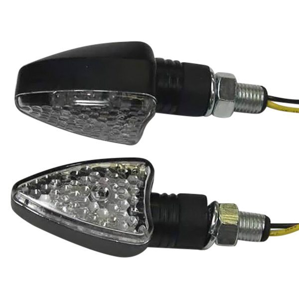 DMP® - Arrow Black Short LED Turn Signal Lights with Clear Lenses