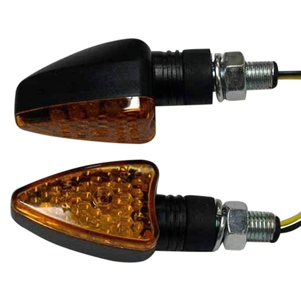 DMP® - Arrow Black Short LED Turn Signal Lights with Amber Lenses