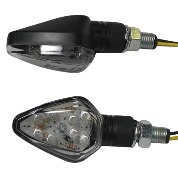 DMP® - Blunt Arrow Black LED Turn Signal Lights with Clear Lenses