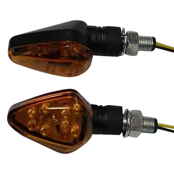 DMP® - Blunt Arrow Black LED Turn Signal Lights with Amber Lenses