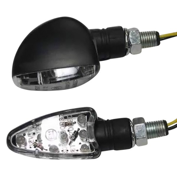 DMP® - Arrow Black Long LED Turn Signal Lights with Clear Lenses