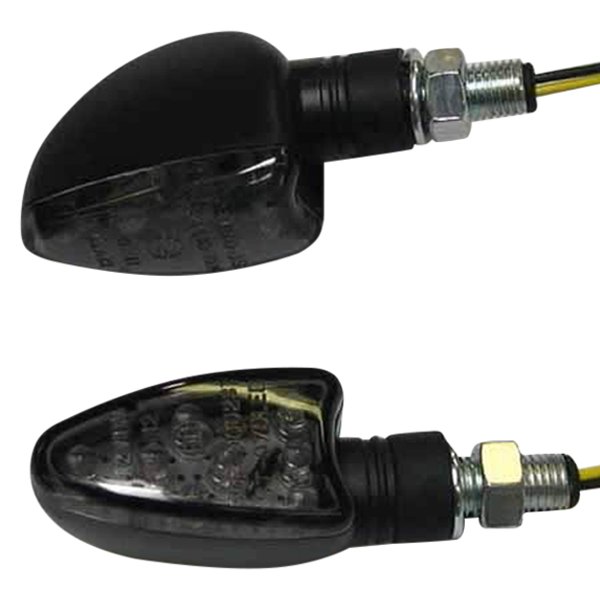 DMP® - Arrow Black Long LED Turn Signal Lights with Smoke Lenses