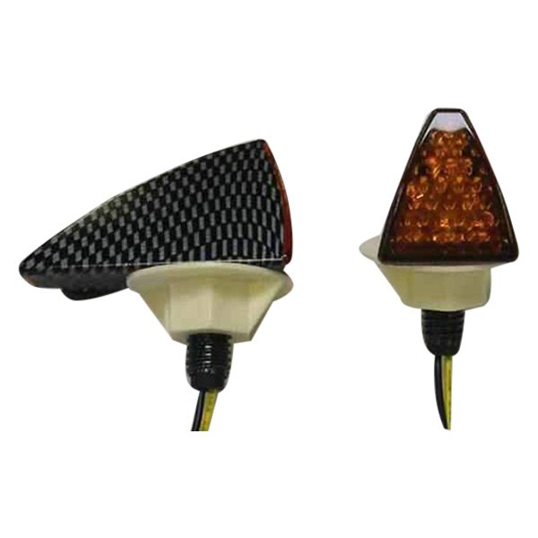 DMP® - Carbon Fuses Panel Mount LED Turn Signal Lights with Amber Lenses