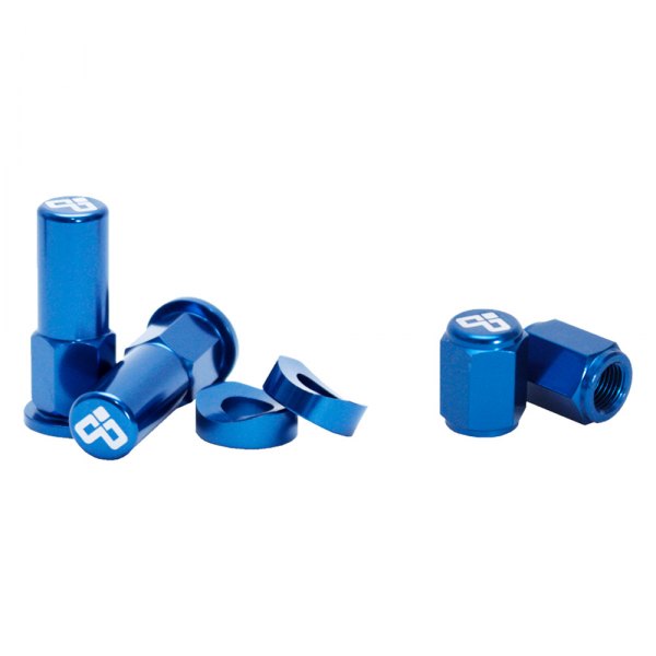 Dubya USA® - Blue Rim Lock Nut with Valve Cap Kit