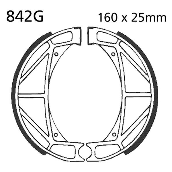 EBC® - Rear Grooved Brake Shoes