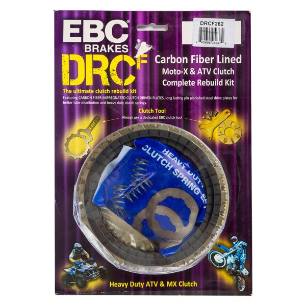 EBC® - DRCF™ Carbon Fiber Lined MX Race Clutch Kit