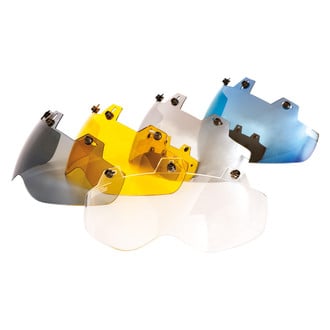 Echo® - Blue Mirrored Face Shield for Three-Snap Shorty Helmet