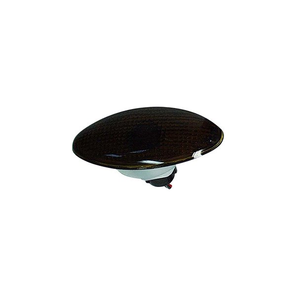 Emgo® - Cateye Large Black Plastic Fairing Mount Turn Signals with Smoke Lenses