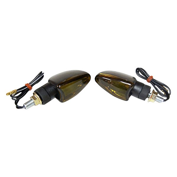 Emgo® - Roadhawk II Black Turn Signals with Smoke Lenses