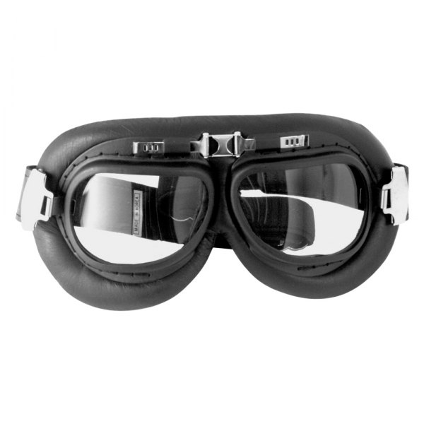 Emgo® - Roadhawk Leather Goggles (Black)