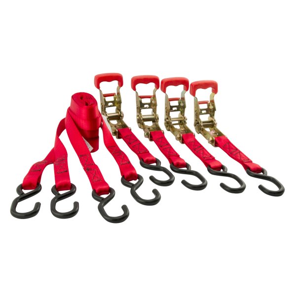 Erickson® - 1" x 6' Red Ratchet Tie-Down Straps