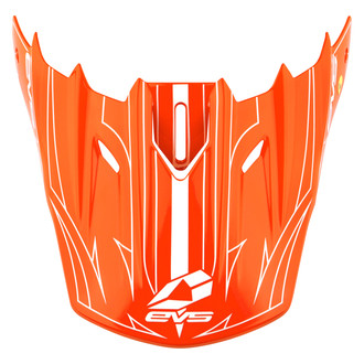 EVS Sports® - Orange/White Visor for T5 Pinner Helmet