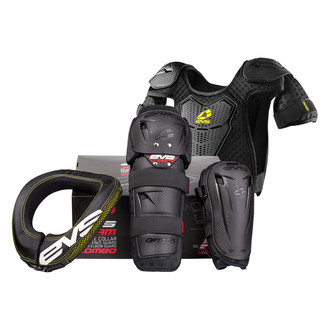 EVS Sports® SLM20-BK-M - Slam Plus Mini Combo Protection Package (Black)