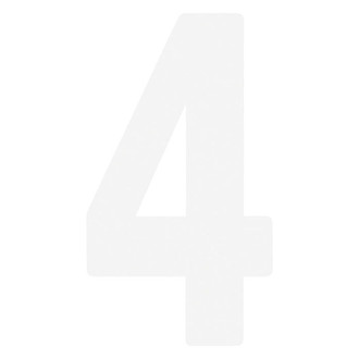 Factory Effex® - FX PRO Style White Numbers "4"