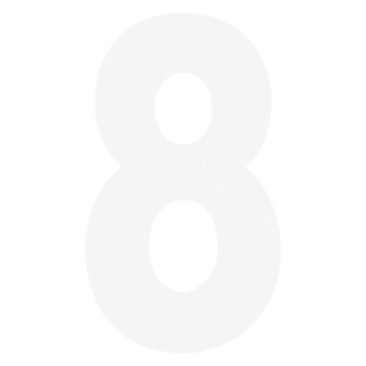 Factory Effex® - FX PRO Style White Numbers "8"