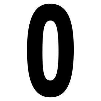 Factory Effex® - FX STD Style Black Numbers "0"