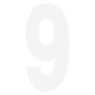 Factory Effex® - FX STD Style White Numbers "9"