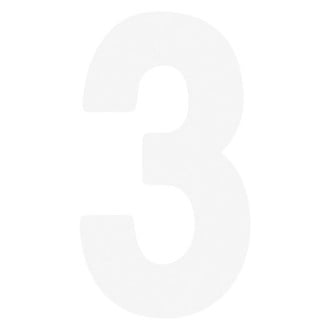 Factory Effex® - FX PRO Style White Numbers "3"