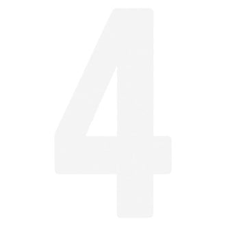 Factory Effex® - FX PRO Style White Numbers "4"